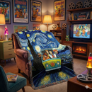 Starry Night Scooby Doo Woven Throw Blanket