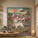 Sylveon Pokemon Japan Style Woven Throw Blanket