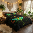 Luna Moth Moon Phase Art Bedding Set