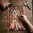 Asuna Yuuki Sword Art Online Stained Glass Jigsaw Puzzle
