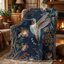 Hummingbird Lovers Bird Woven Throw Blanket