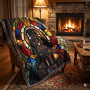 Darth Vader Stained Glass Woven Throw Blanket