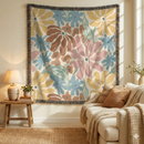 Matisse Inspired Leaf Modern Dynamic Minimalist Flower Woven Throw Blanket