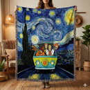 Starry Night Scooby Doo Woven Throw Blanket