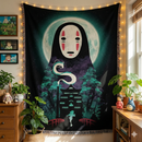 No-Face Spirit Studio Ghibli Woven Throw Blanket