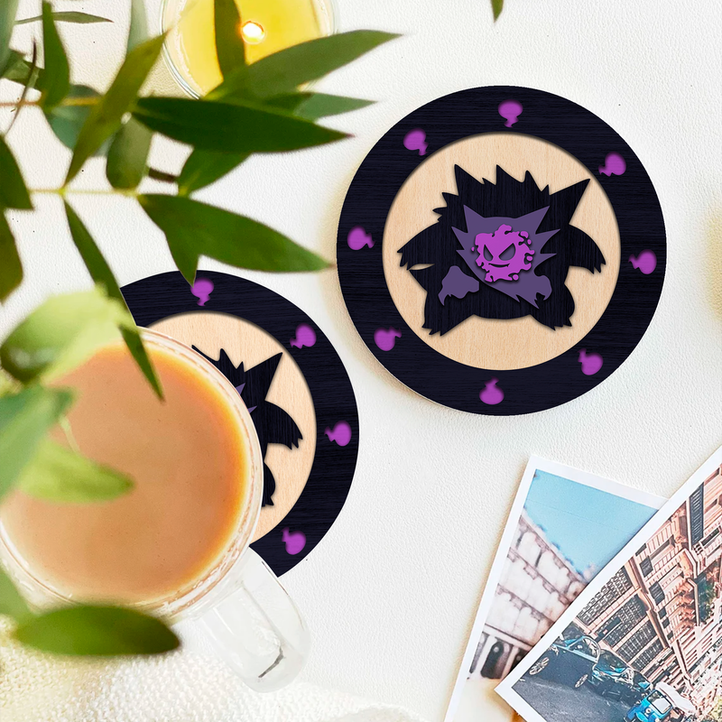 Pokemon Ghost Gengar Decor Coaster - Gift Idea