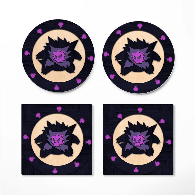 Pokemon Ghost Gengar Decor Coaster - Gift Idea