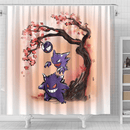 Gengar Pokemon Ghost Cherry Blossom Japan Shower Curtain