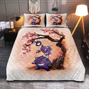 Gengar Pokemon Ghost Cherry Blossom Quilt Bed Sets