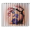 Gengar Pokemon Ghost Cherry Blossom Window Curtain