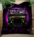 Gengar Pokemon Ghost Jeep Funny Moonlight Halloween Quilt Blanket Nearkii