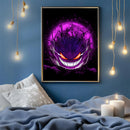Gengar Pokemon Ghost Scary Moonlight - Living Room - Canvas Wall Art - Print - Wall Decor