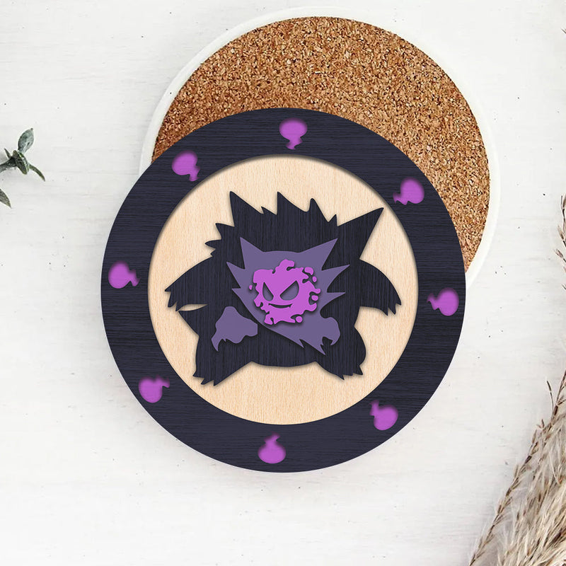 Pokemon Ghost Gengar Decor Coaster - Gift Idea