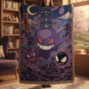 Gengar Ghost Woven Throw Blanket