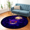 Gengar Moon Pokemon Stained Glass Round Rug