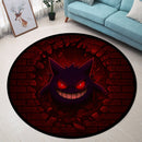 Gengar Pokemon Break Wall Round Rug