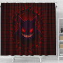 Gengar Pokemon Break Wall Shower Curtain