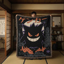 Gengar Pokemon Dark Woven Throw Blanket