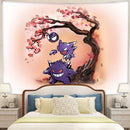 Gengar Pokemon Ghost Cherry Blossom Tapestry
