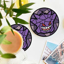 Gengar Pokemon Stained Glass Decor Coaster - Gift Idea