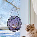 Gengar Pokemon Round Stained Glass Suncatcher