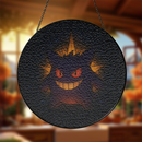 Gengar Pokemon Stained Glass Suncatcher