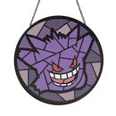 Gengar Pokemon Round Stained Glass Suncatcher