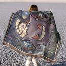 Gengar Pokemon Japan Style Woven Throw Blanket