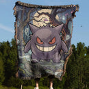 Gengar Pokemon Japan Style Woven Throw Blanket
