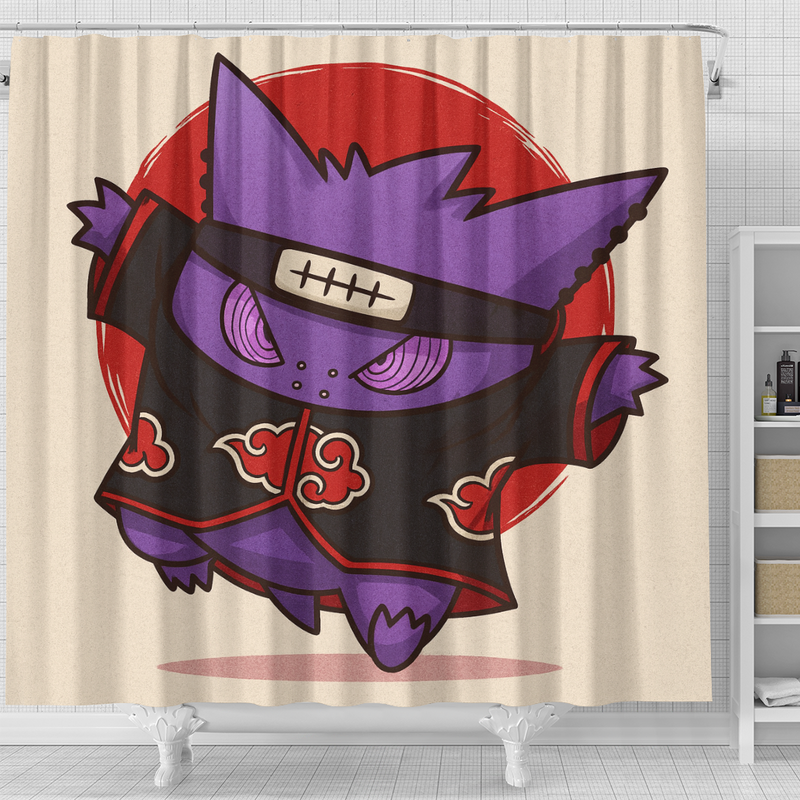 Gengar X Pain Akatsuki Shower Curtain