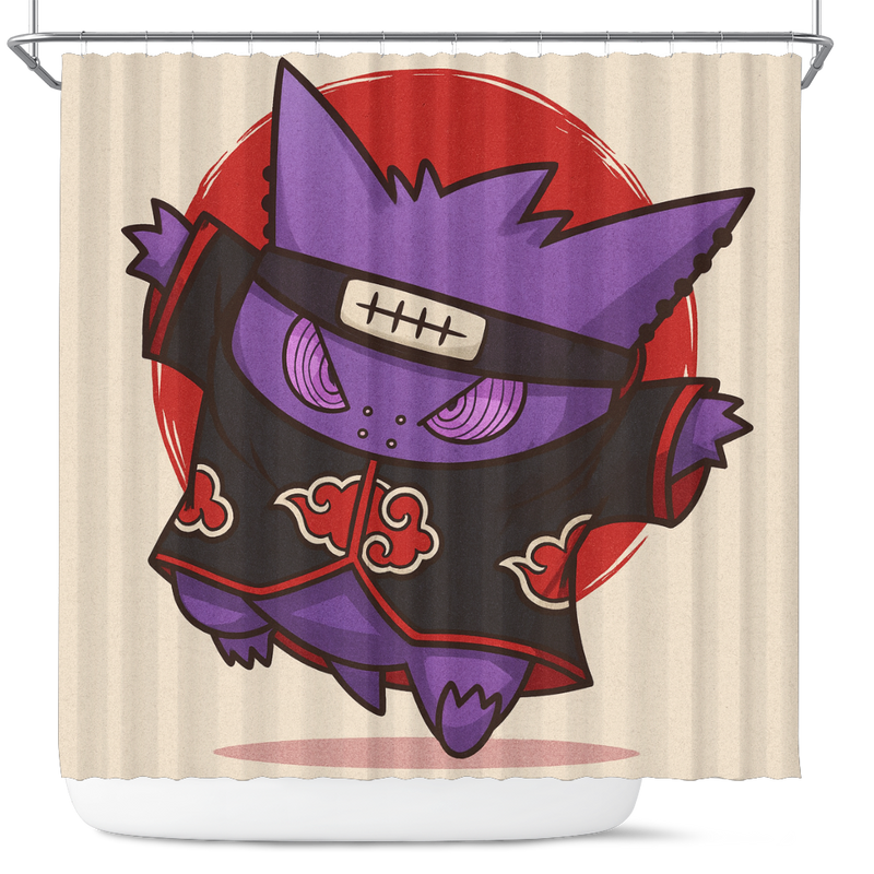 Gengar X Pain Akatsuki Shower Curtain