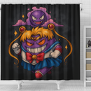 Gengar Pokemon x Sailormoon Shower Curtain