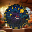Gengar Starry Night Pokemon Sun Stained Glass Suncatcher