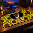 German Shepherd Dog Zip Sunflower Desk Mat