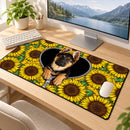 German Shepherd Dog Zip Sunflower Desk Mat