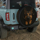 German Shepherd Dog In A Torn Bag Jeep Car Spare Tire Cover