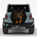 German Shepherd Dog In A Torn Bag Jeep Car Spare Tire Cover