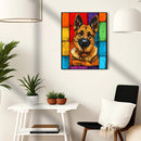 German Shepherd in Vibrant Abstract Colors - Living Room - Canvas Wall Art - Print - Wall Decor
