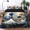 Ghibli Studio Totoro The Great Wave Japan Bedding Set