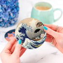 Ghibli Studio Totoro The Great Wave Japan Ceramic Decor Coaster - Gift Idea