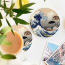 Ghibli Studio Totoro The Great Wave Japan Ceramic Decor Coaster - Gift Idea