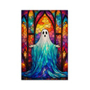 Haunting Ghost Stained Glass Jigsaw Puzzle