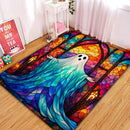 Haunting Ghost Stained Glass Rectangular Area Rug