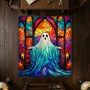 Haunting Ghost Stained Glass Rectangular Area Rug