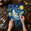 Haunting Ghost Starry Night Jigsaw Puzzle