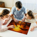 Giraffe Sunset Jigsaw Puzzle