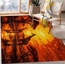 Giraffe African Sunset Rectangular Area Rug