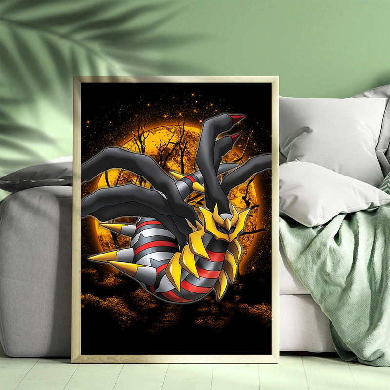 Giratina Pokemon Moonlight  - Living Room - Canvas Wall Art - Print - Wall Decor