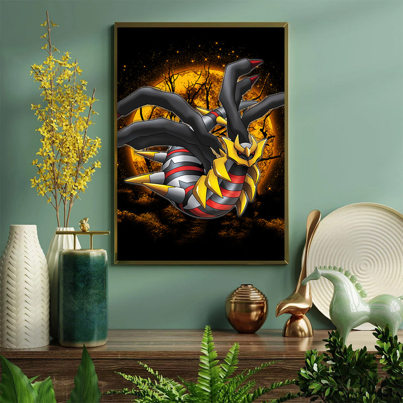 Giratina Pokemon Moonlight  - Living Room - Canvas Wall Art - Print - Wall Decor