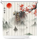 Giratina Pokemon Japan Landscape Shower Curtain